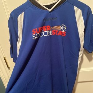 Blue soccer jersey